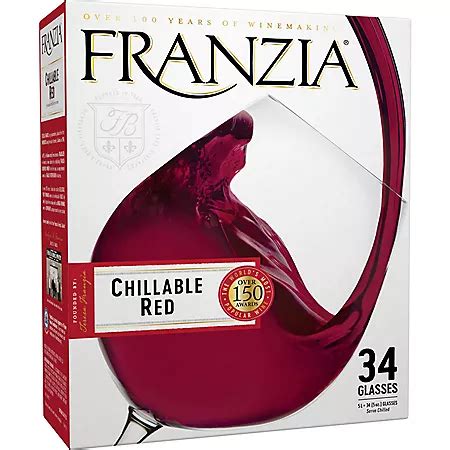calorie content of franzia box wine